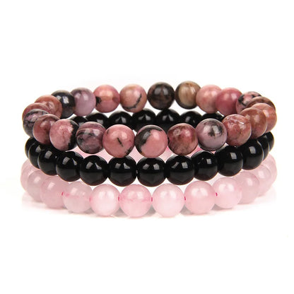 'Harmony Within' Set of 3 Natural Bead Bracelets