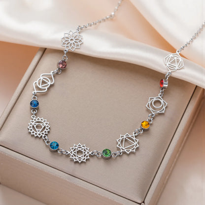 'Sacred Chakra Harmony' Necklace / Stainless Steel