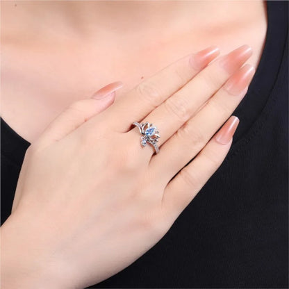 Celestial Lotus of Serenity Ring / 925 Sterling Silver