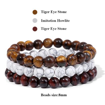 'Harmony Within' Set of 3 Natural Bead Bracelets