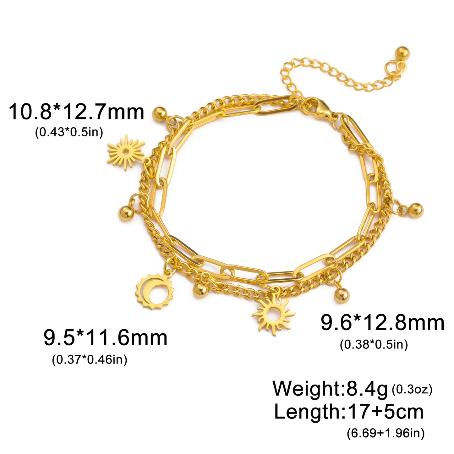 Solar & Luna Harmony Bracelet / Stainless Steel