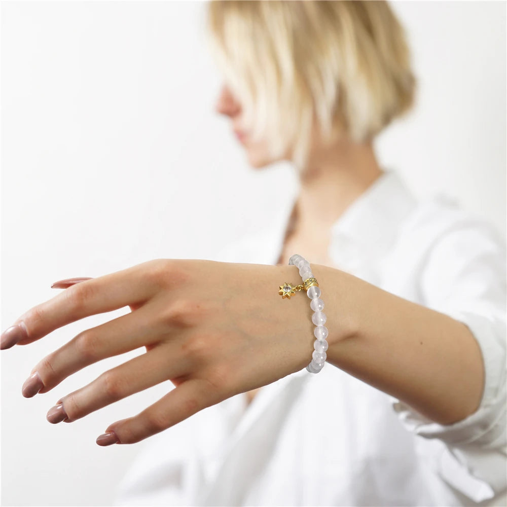 'Selenite Clarity & Protection' Energy Bracelet