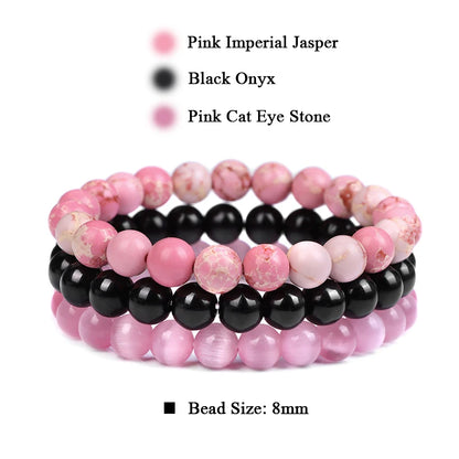 'Harmony Within' Set of 3 Natural Bead Bracelets