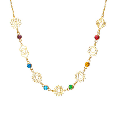 'Sacred Chakra Harmony' Necklace / Stainless Steel