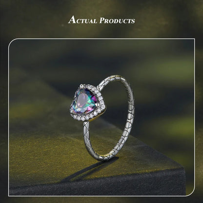 'Radiant Soul' Heart Ring / 925 Sterling Silver