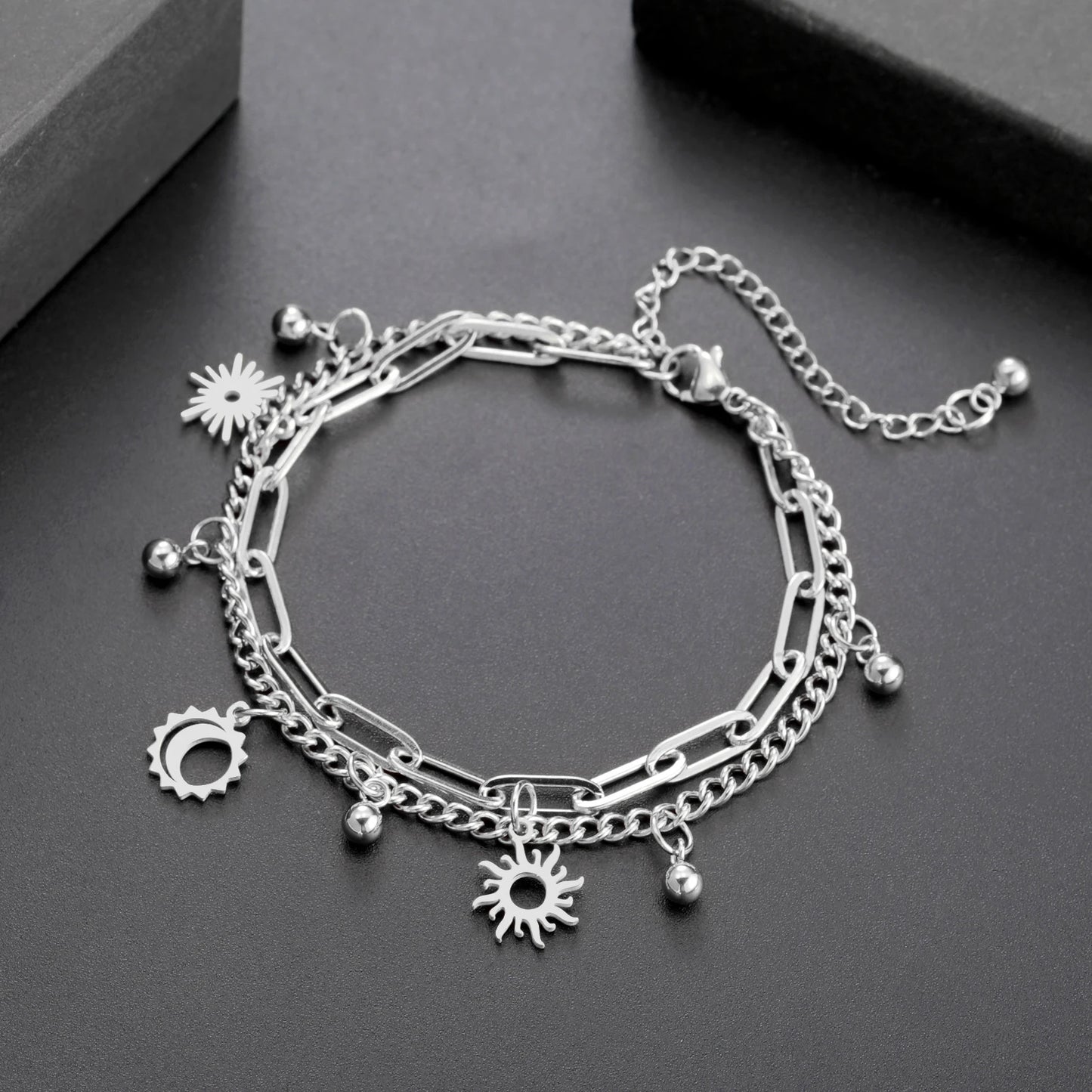 Solar & Luna Harmony Bracelet / Stainless Steel