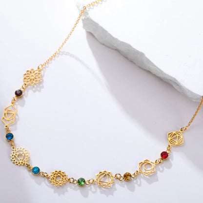'Sacred Chakra Harmony' Necklace / Stainless Steel