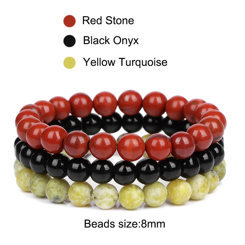 'Harmony Within' Set of 3 Natural Bead Bracelets