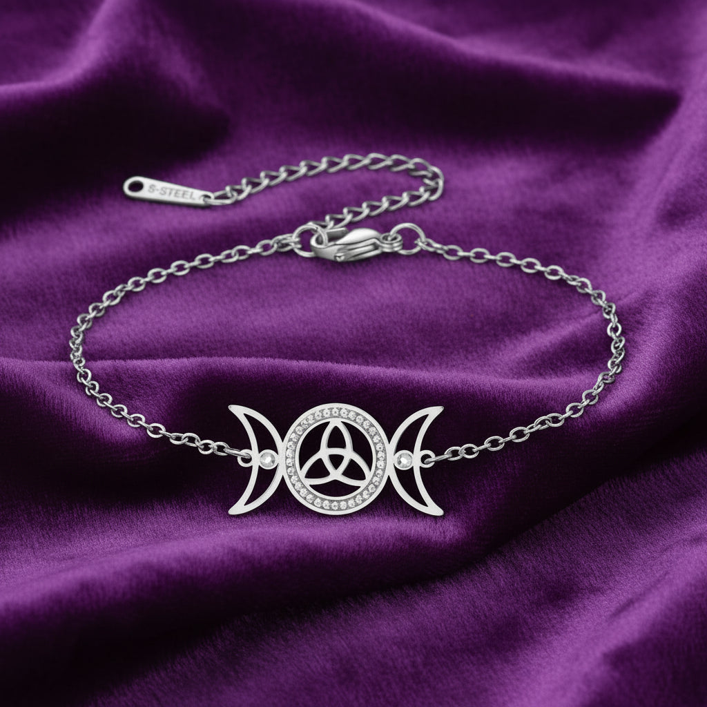 Hecate's Moonlight Bracelet / Stainless Steel
