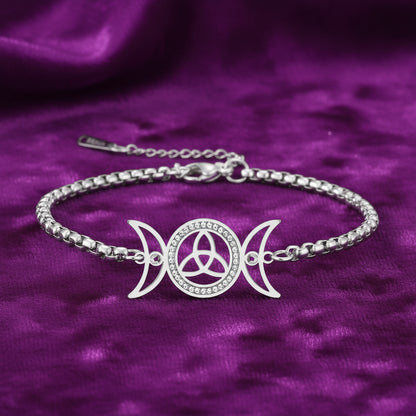 Hecate's Moonlight Bracelet / Stainless Steel