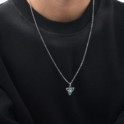 Guided Within Moonstone Celtic Knot Necklace / Stainless Steel