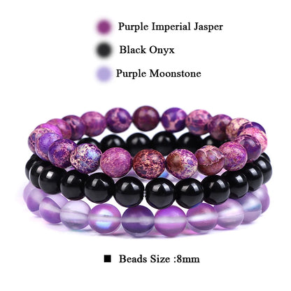 'Harmony Within' Set of 3 Natural Bead Bracelets
