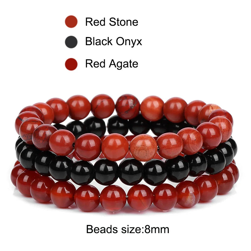 'Harmony Within' Set of 3 Natural Bead Bracelets