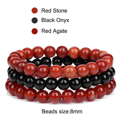 'Harmony Within' Set of 3 Natural Bead Bracelets
