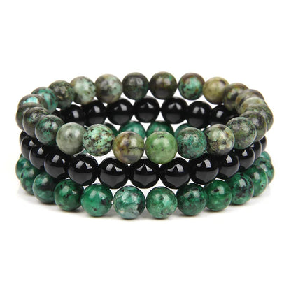 'Harmony Within' Set of 3 Natural Bead Bracelets