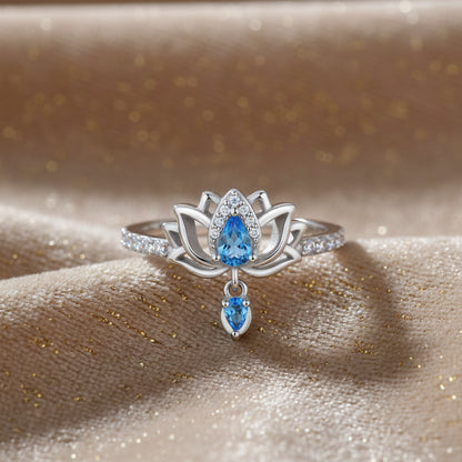 Celestial Lotus of Serenity Ring / 925 Sterling Silver
