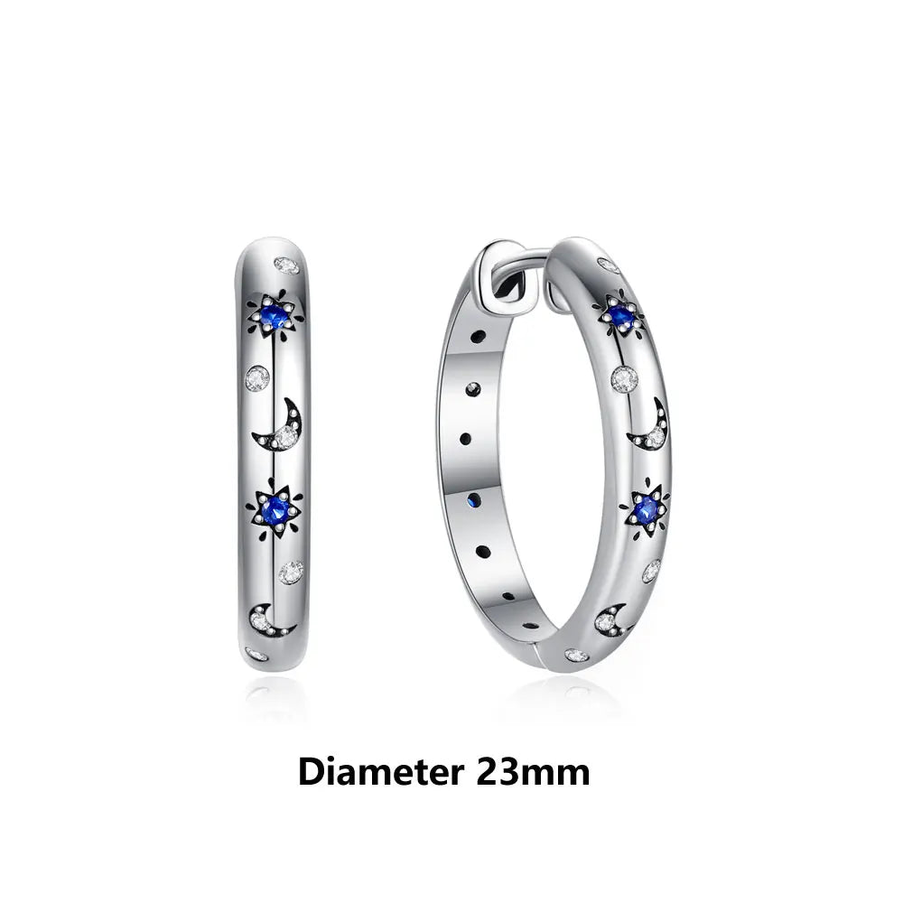 'The Midnight Guidance Hoops' / 925 Sterling Silver