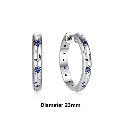 'The Midnight Guidance Hoops' / 925 Sterling Silver