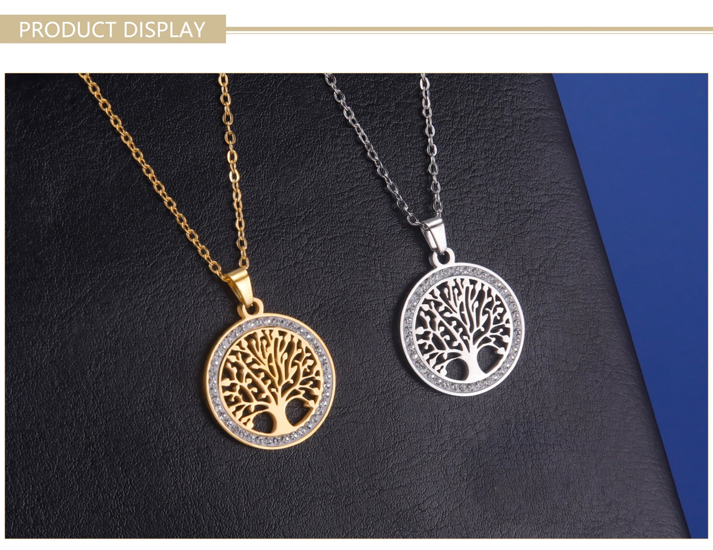 'Eternal Roots' Tree of Life Pendant / Stainless Steel