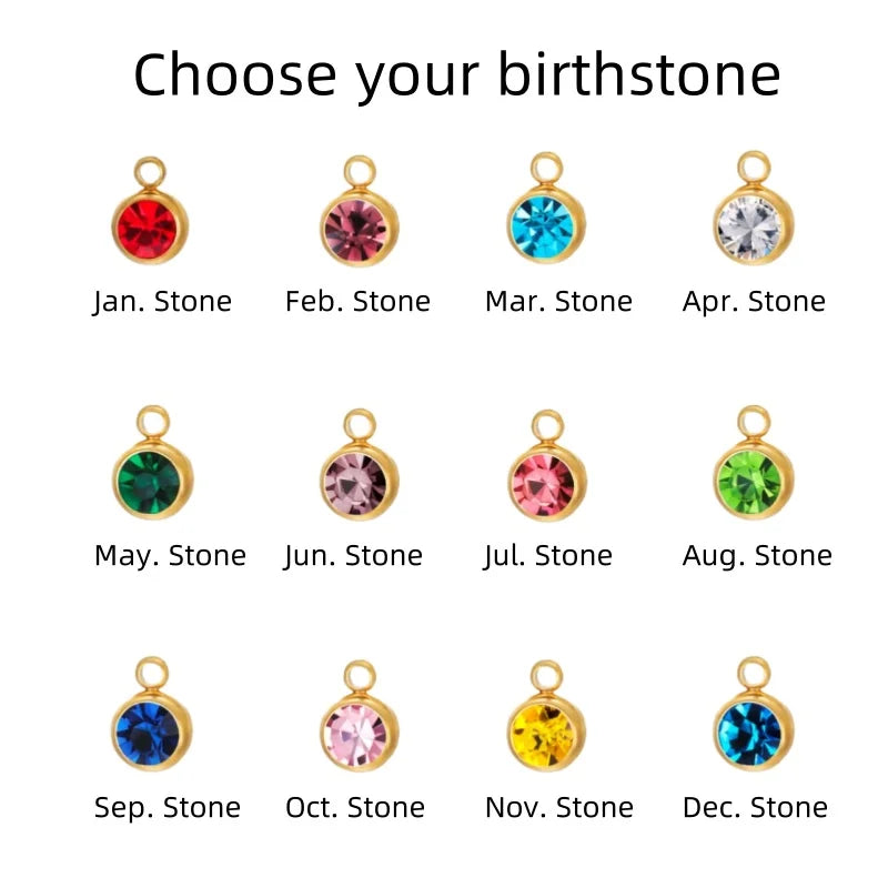 Divine Grace Birthstone Necklace / Stainless Steel