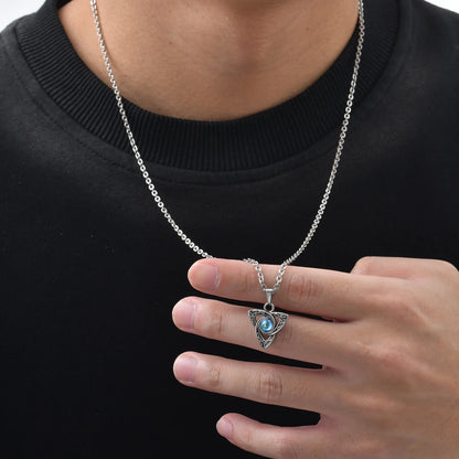 Guided Within Moonstone Celtic Knot Necklace / Stainless Steel