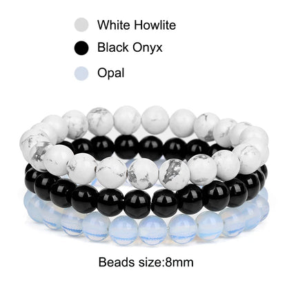 'Harmony Within' Set of 3 Natural Bead Bracelets