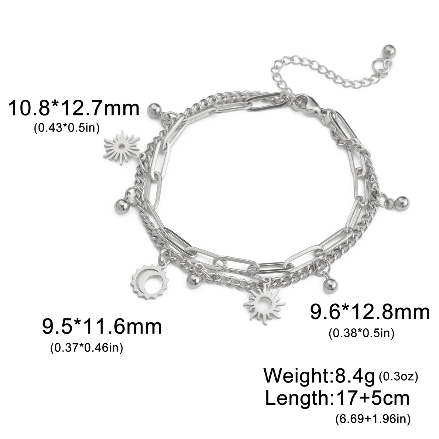 Solar & Luna Harmony Bracelet / Stainless Steel