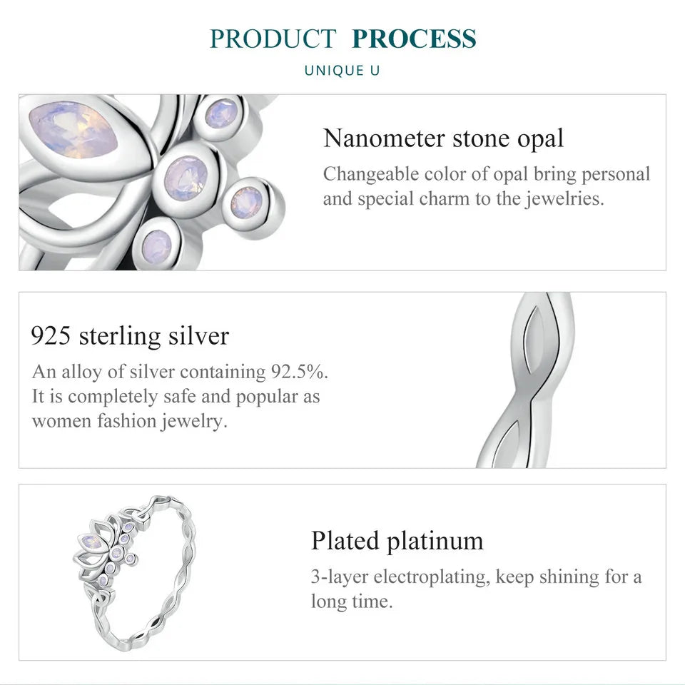 'The Sacred Lotus Bloom' Ring / 925 Sterling Silver