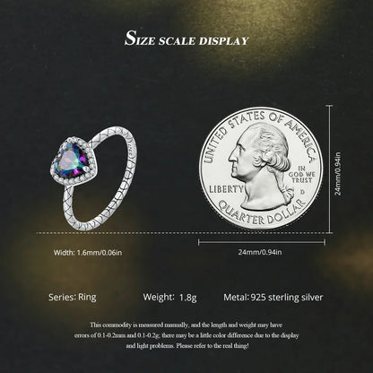 'Radiant Soul' Heart Ring / 925 Sterling Silver