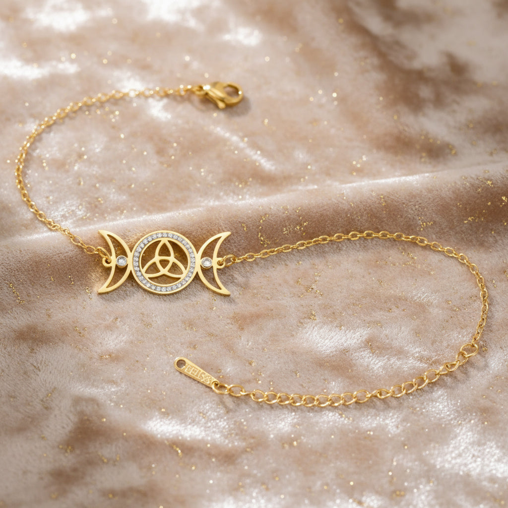 Hecate's Moonlight Bracelet / Stainless Steel