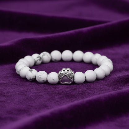 'Pawprints on my Heart' Natural Stone Bracelet