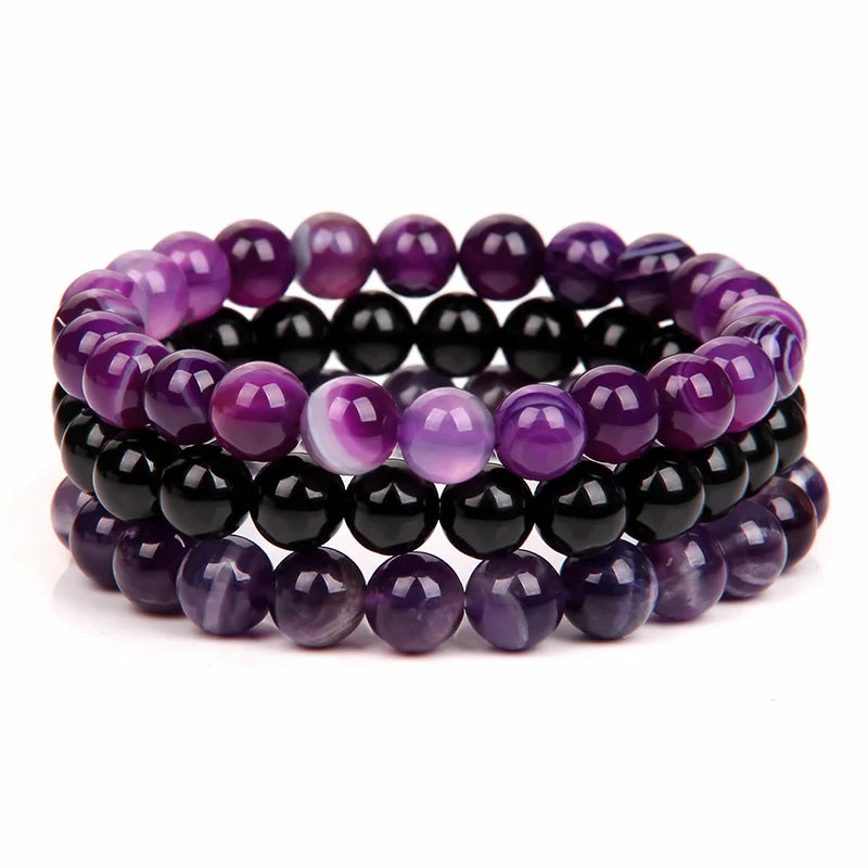 'Harmony Within' Set of 3 Natural Bead Bracelets