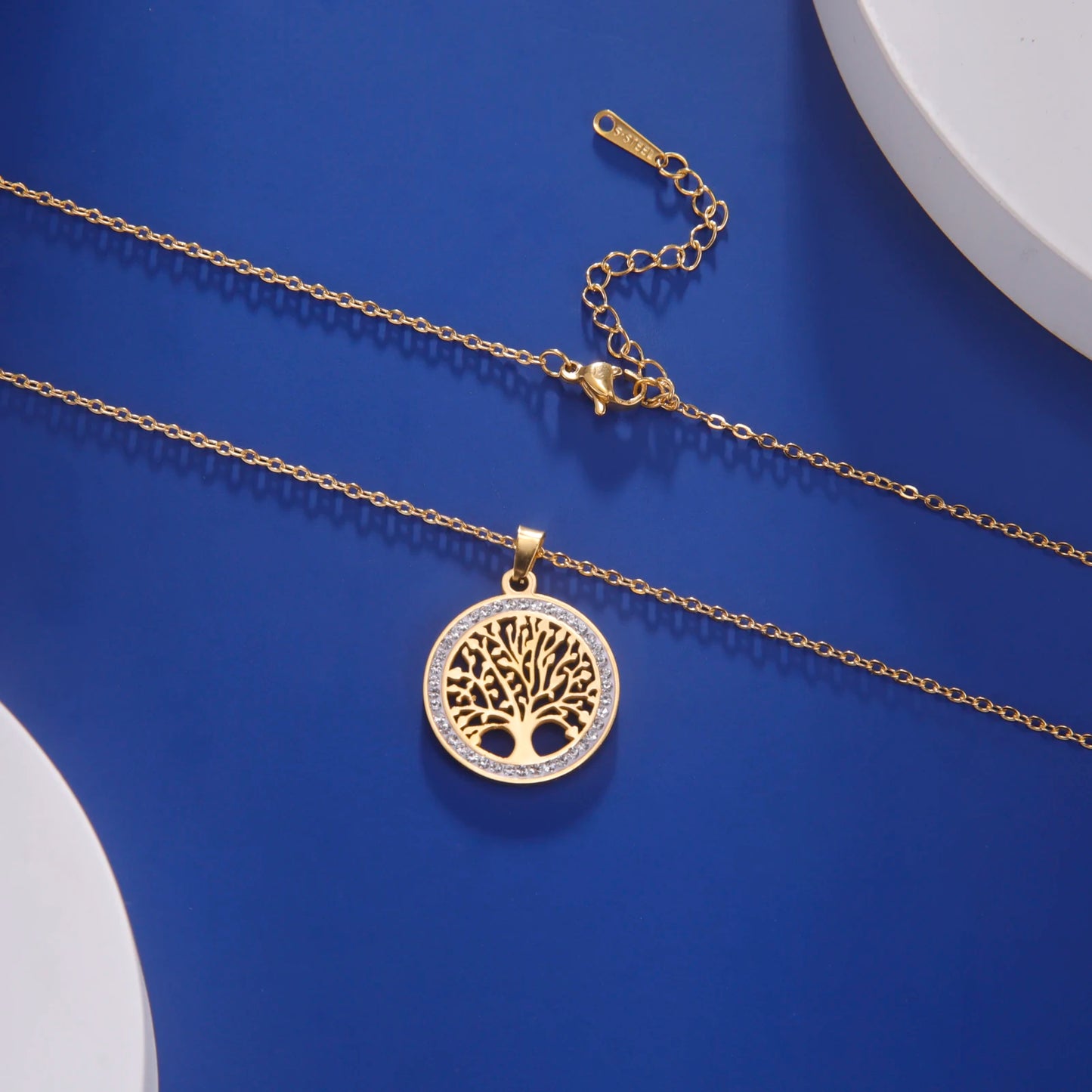 'Eternal Roots' Tree of Life Pendant / Stainless Steel