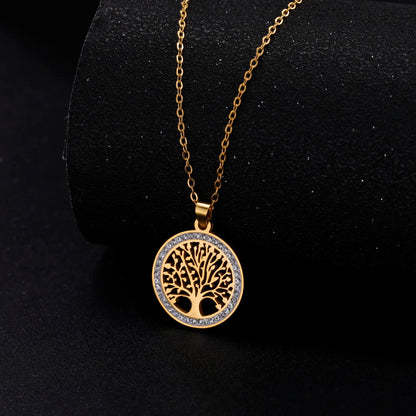 'Eternal Roots' Tree of Life Pendant / Stainless Steel