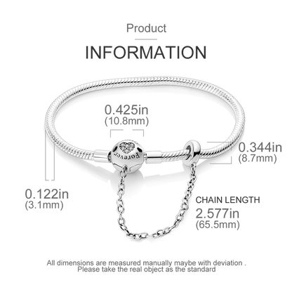 'Circle of Love' Family Charm Bracelet / 925 Sterling Silver