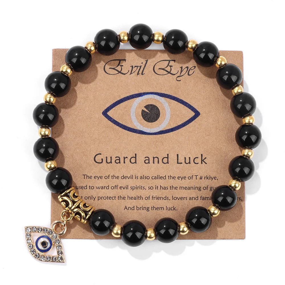 'The Harmony Protection' Bracelet with Lucky Evil Eye