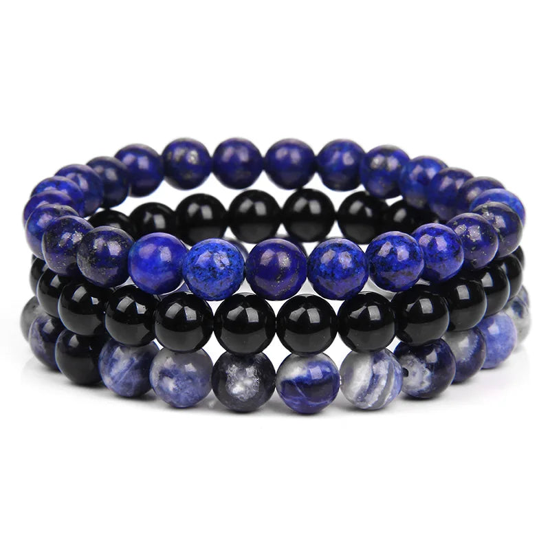 'Harmony Within' Set of 3 Natural Bead Bracelets