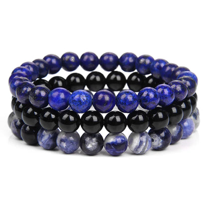 'Harmony Within' Set of 3 Natural Bead Bracelets