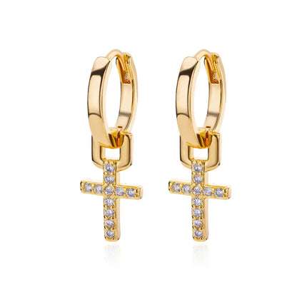 'Faith and Light' Cross Earrings / Stainless Steel