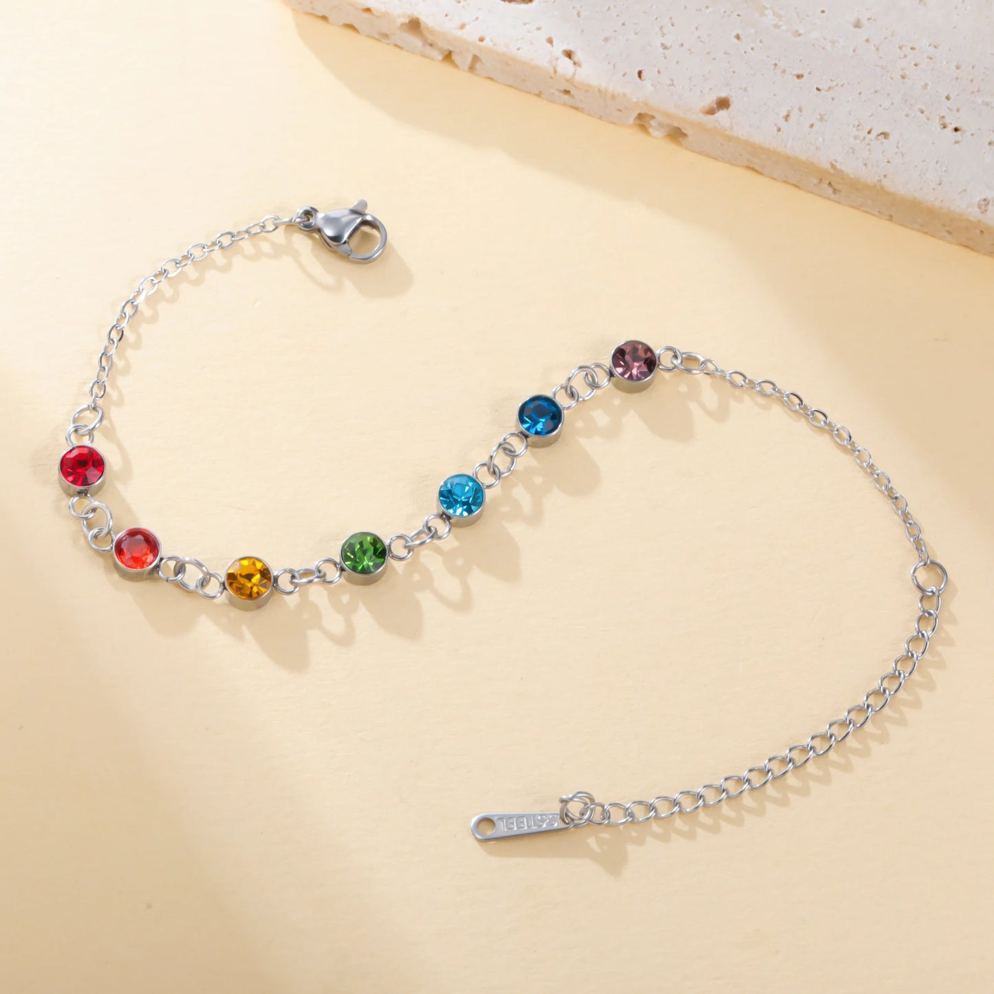 'Radiant Energy' Chakra Bracelet / Stainless Steel
