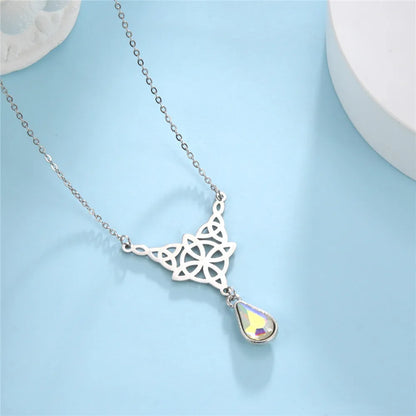 'Eternal Trinity Harmony' Necklace with Crystal drop / Stainless Steel