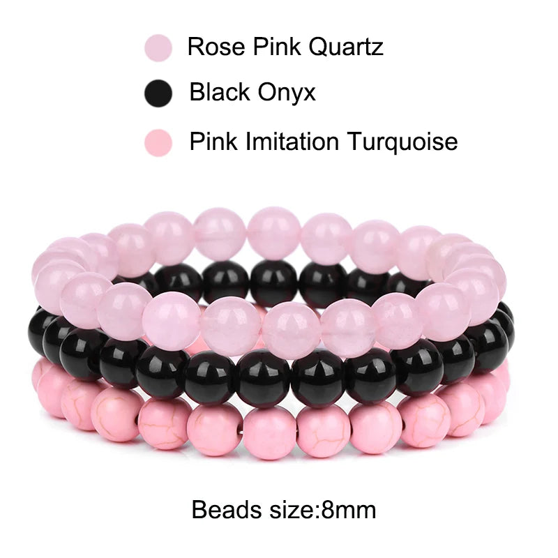 'Harmony Within' Set of 3 Natural Bead Bracelets