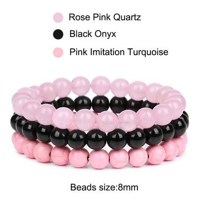 'Harmony Within' Set of 3 Natural Bead Bracelets