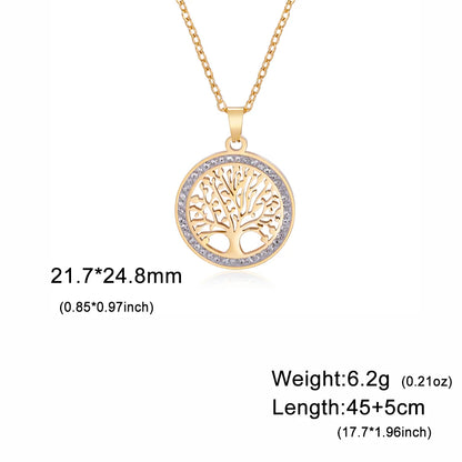 'Eternal Roots' Tree of Life Pendant / Stainless Steel