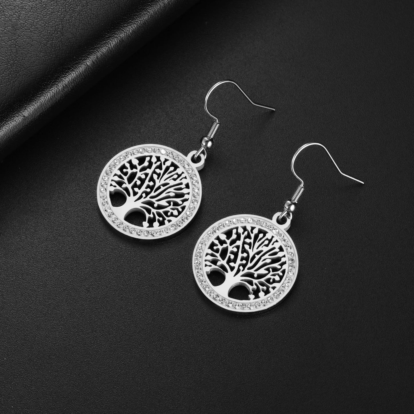 'Eternal Roots' Tree of Life Earrings / Stainless Steel