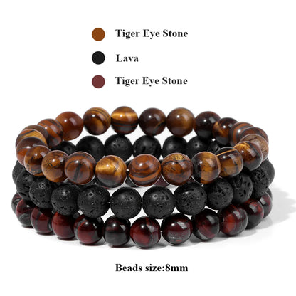 'Harmony Within' Set of 3 Natural Bead Bracelets