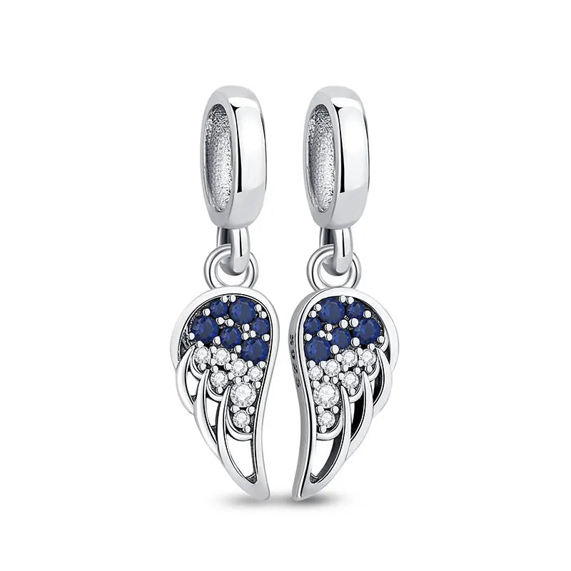 'Celestial Guardian Wings' Charm / 925 Sterling Silver