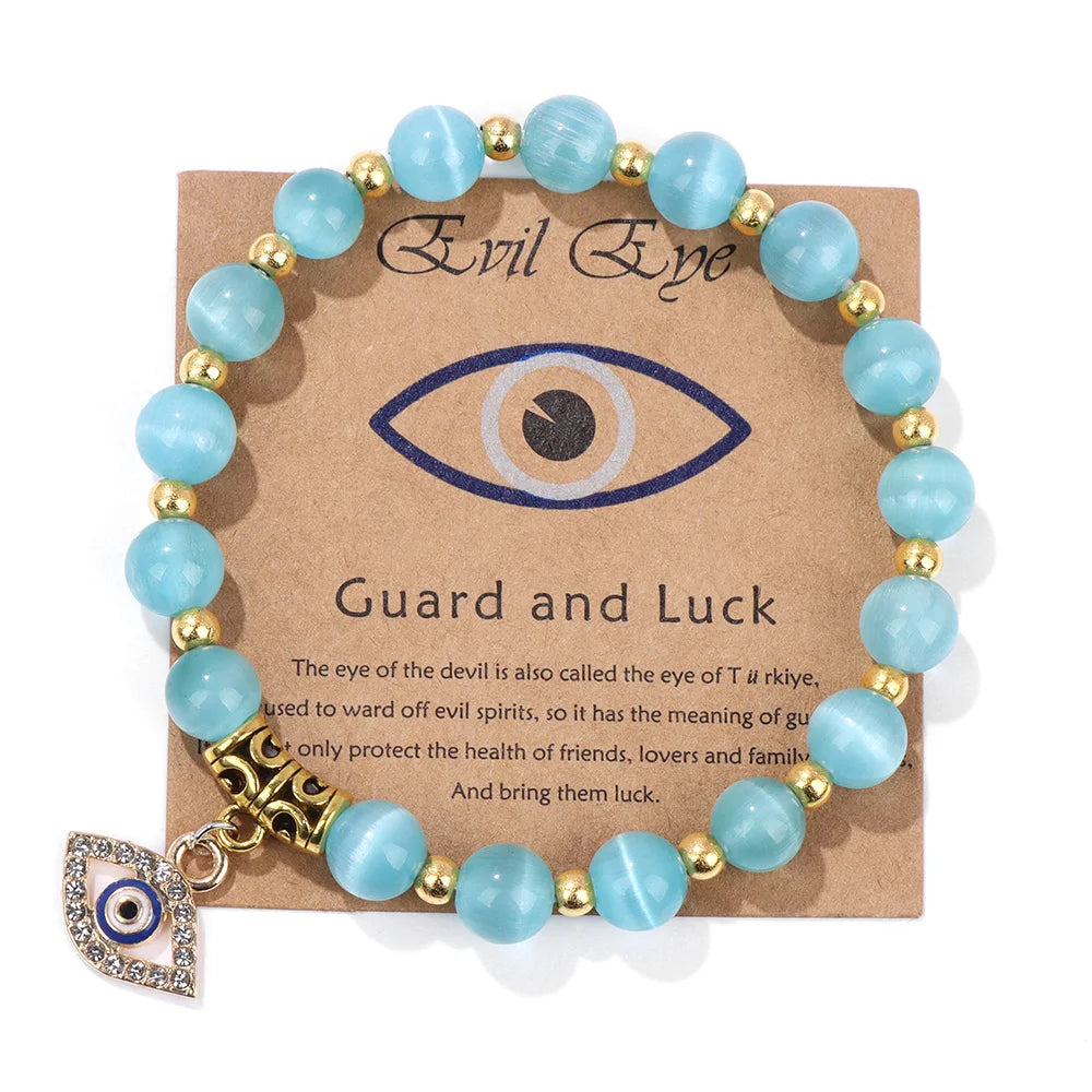 'The Harmony Protection' Bracelet with Lucky Evil Eye