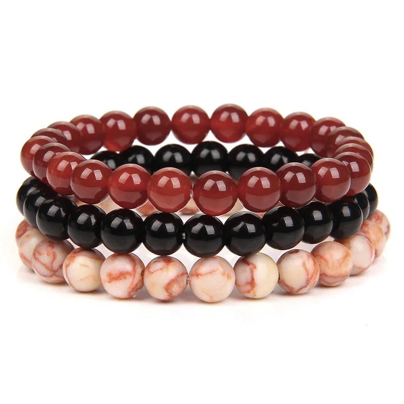 'Harmony Within' Set of 3 Natural Bead Bracelets