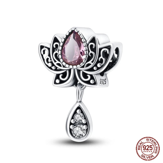 'Lotus of Renewal' Charm / 925 Sterling Silver
